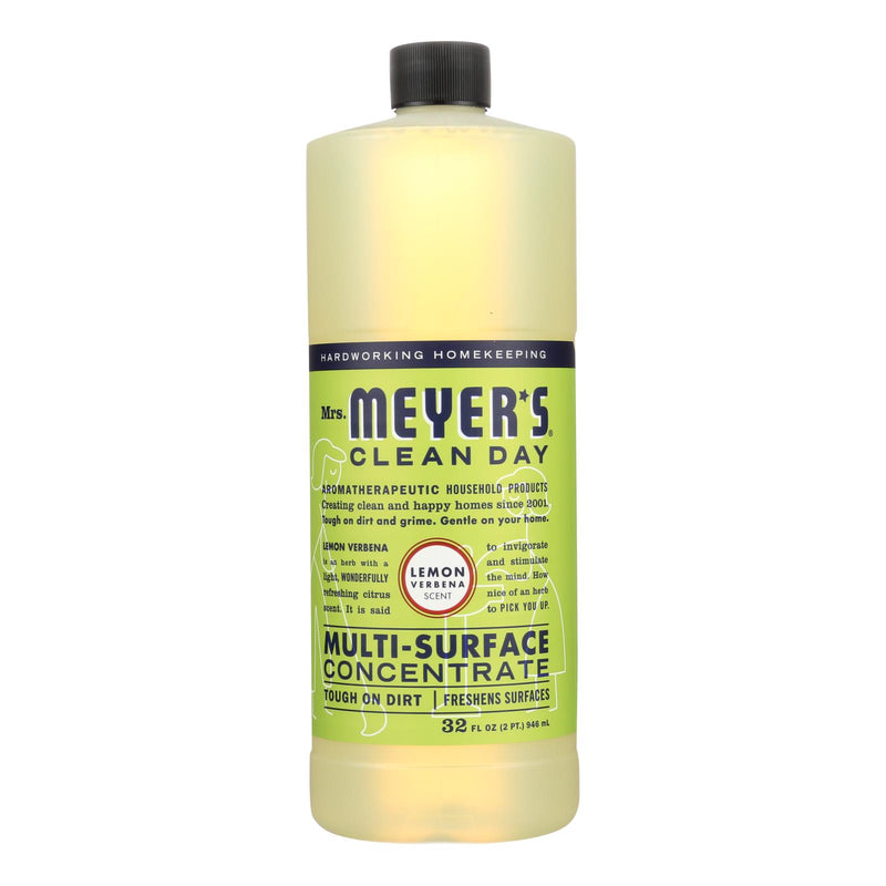 Mrs. Meyer's Clean Day - Multi Surface Concentrate - Lemon Verbena - 32 Fl Oz - Case Of 6