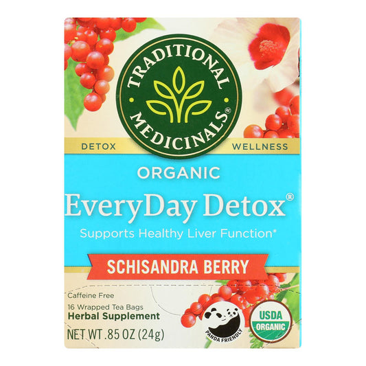 Traditional Medicinals Everyday Detox Herbal Tea - 16 Tea Bags