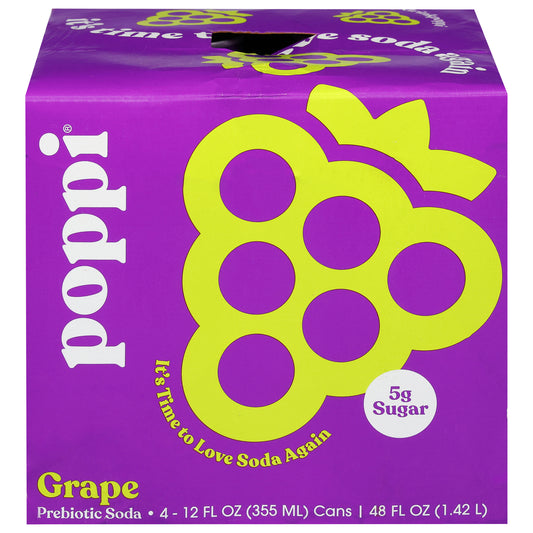 Poppi - Prebio Soda Grape - Cs Of 6-4/12 Fz