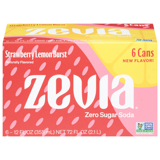Zevia - Soda Strawbry Lemon Burst - Cs Of 4-6/12 Fz