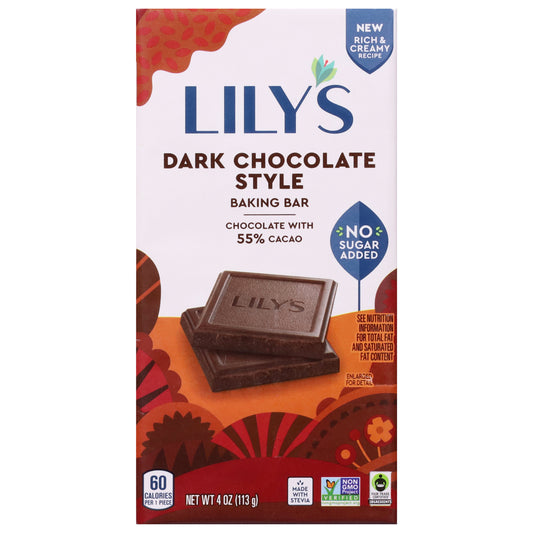 Lilys - Bkng Bar 55% Dk Choc Styl - Cs Of 18-4 Oz