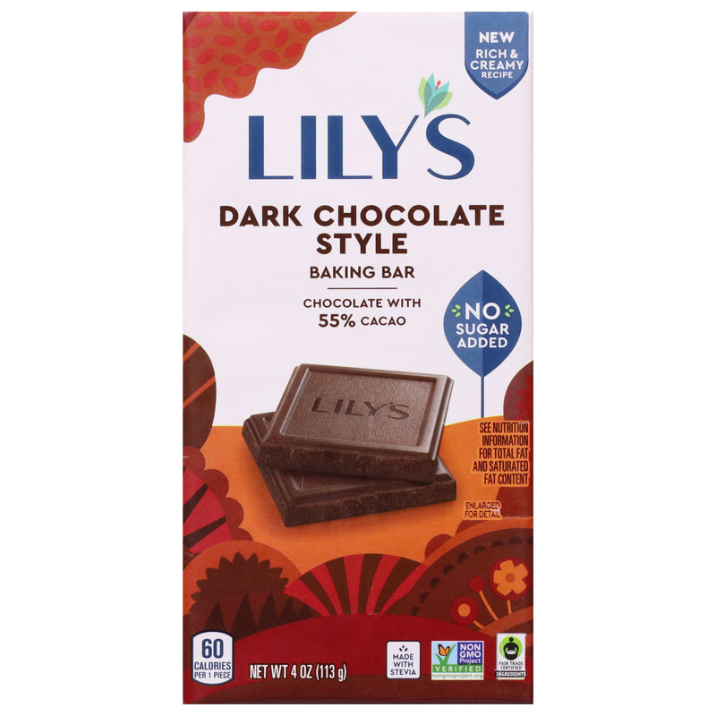 Lilys - Bkng Bar 55% Dk Choc Styl - Cs Of 18-4 Oz